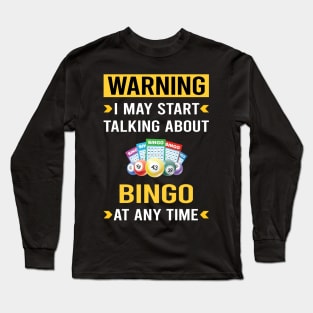 Warning Bingo Long Sleeve T-Shirt